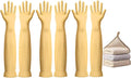 3- Pair 17.8 - Inch Elbow - Length Reusable Rubber Waterproof