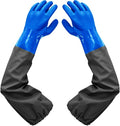 Haiou PVC Chemical Resistant, Long Rubber, Heavy Duty Waterproof Gloves for